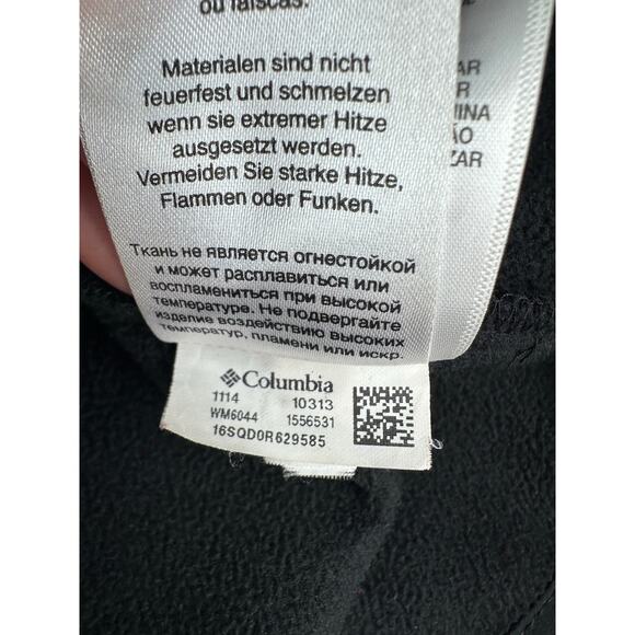 Columbia Men's sz M Ascender Soft Shell Black Full Zip Jacket WM6044 Hiking Work - Picture 8 of 9